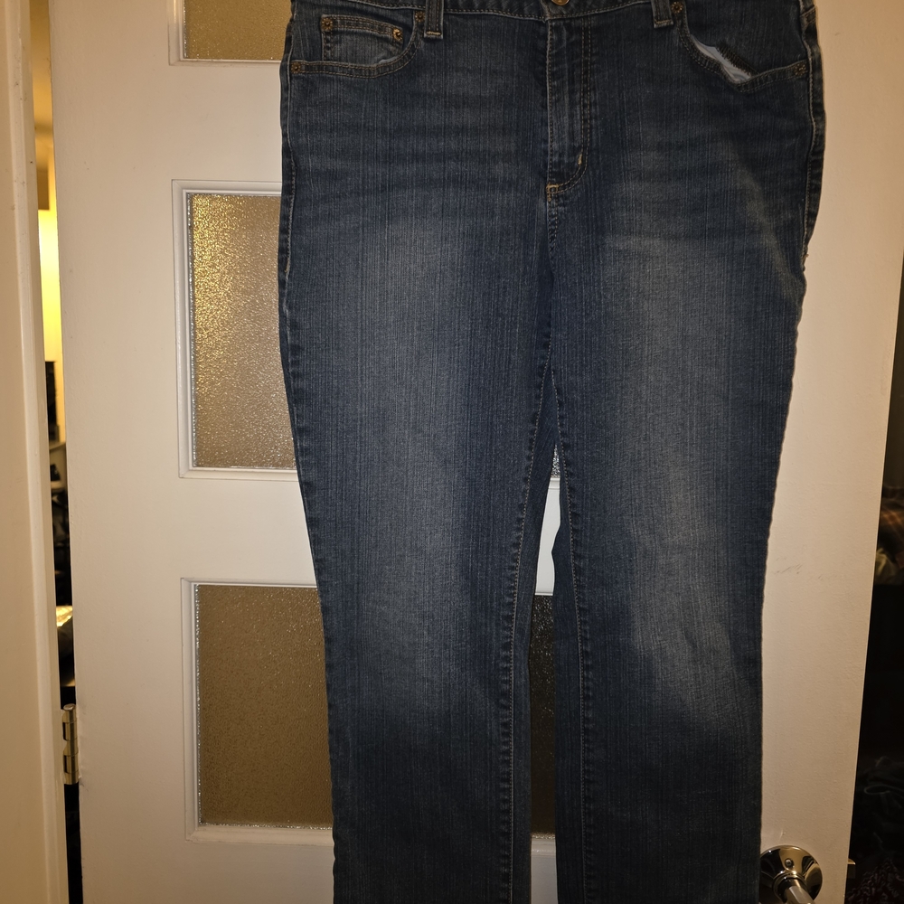 DKNY Women's Dark Wash Straight Leg Jeans